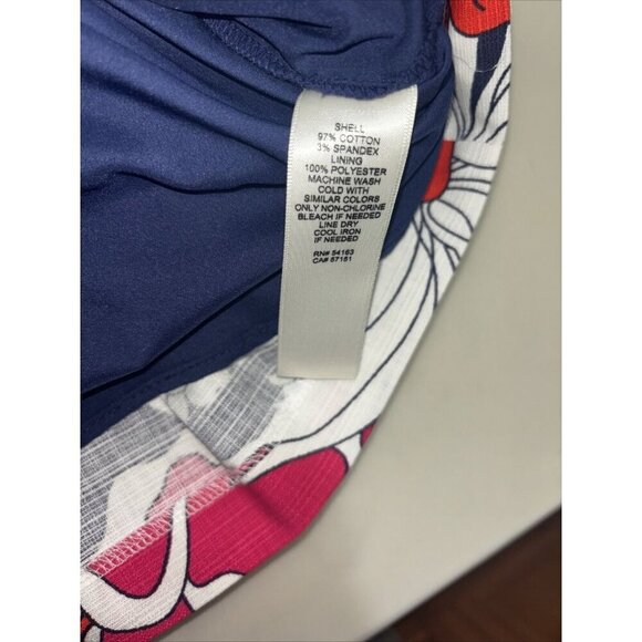 Eliza J Women’s Sleeveless Knee Length Dress Navy Red And Pink Floral Size 12 - Picture 8 of 8